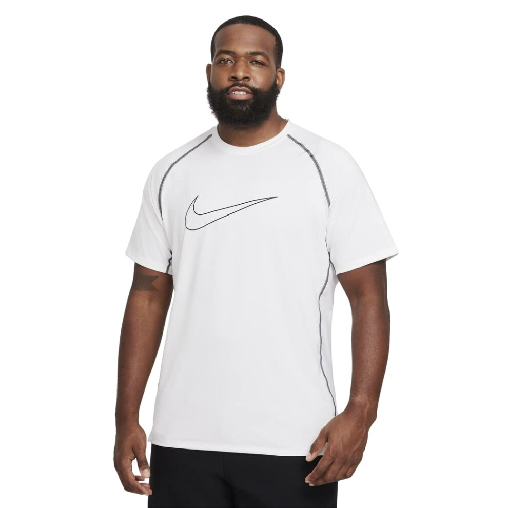 Nike Pro Dri-FIT Men's Slim Fit Short-Sleeve Dri-Fit Top (as1  Alpha