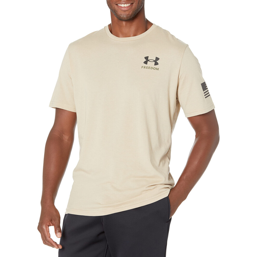 Under Armour Men's New Freedom Banner T-Shirt  Desert Sand (290)/Black