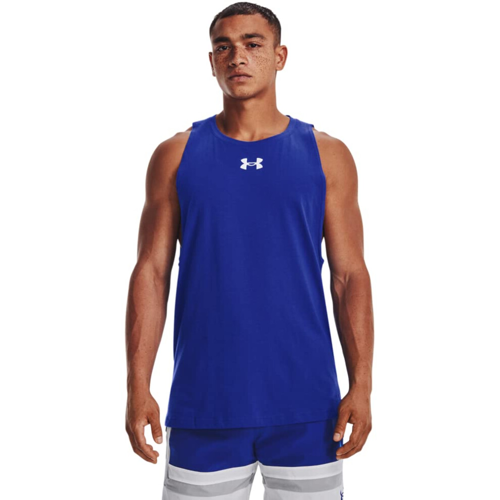 Under Armour Men's Baseline Cotton Tank  (400) Royal / / White  XX-Lar