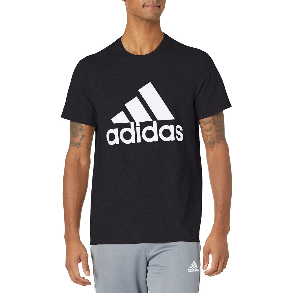 adidas Men's Badge of Sport Tee  Black/White  Large