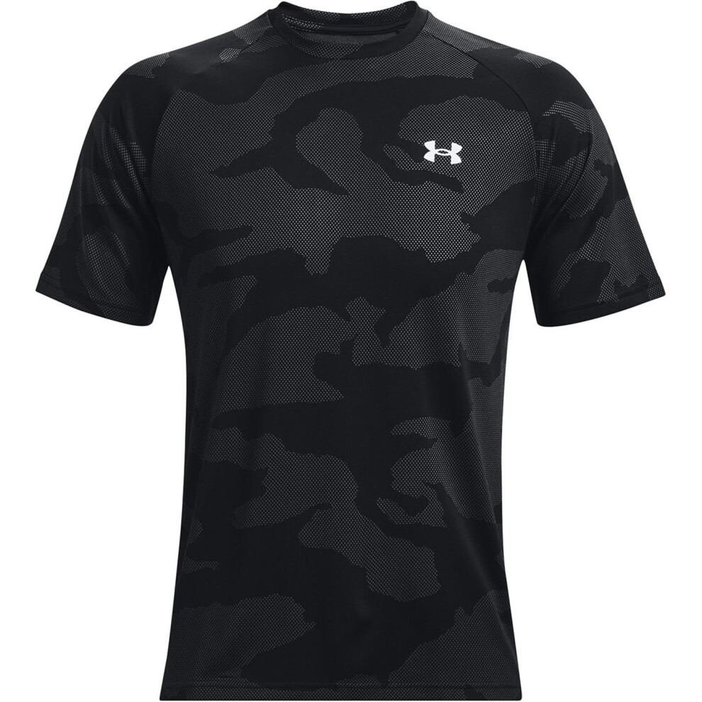 Under Armour Men's Velocity Jacquard Short Sleeve T Shirt  (001) Black