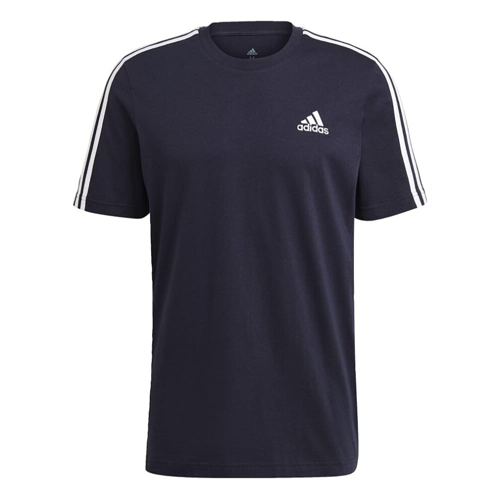 adidas Men's Essentials 3-stripes Tee  Legend Ink  X-Small