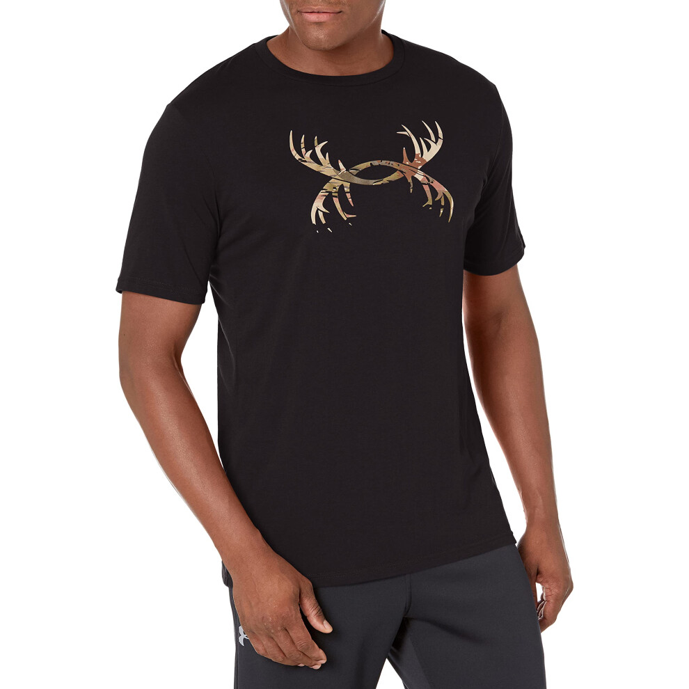 Under Armour Men's Antler Logo T-Shirt  Black (001)/Ua Barren Camo  La