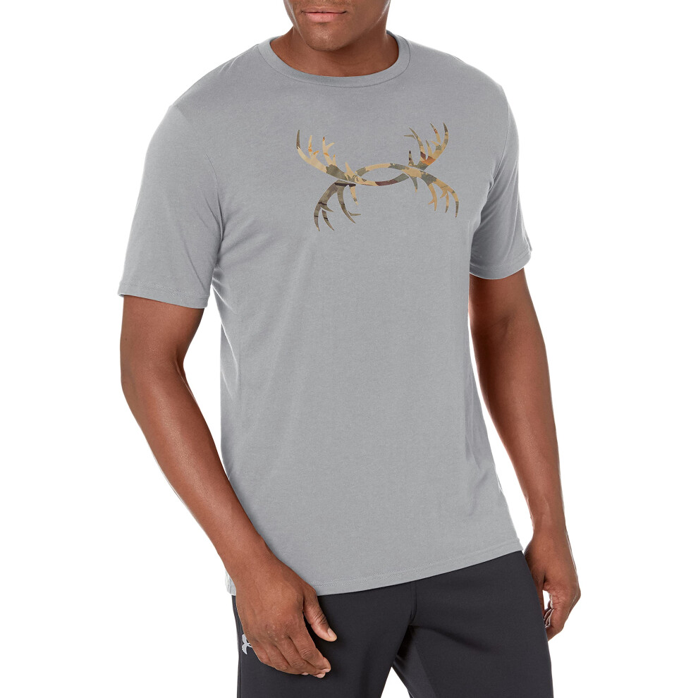 Under Armour Men's Antler Logo T-Shirt  Steel (035)/Ua Forest All Seas