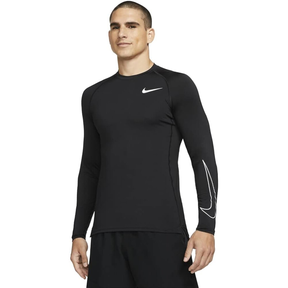 Nike Pro Dri-Fit Men's Slim Fit Long-Sleeve Top (Black Medium)