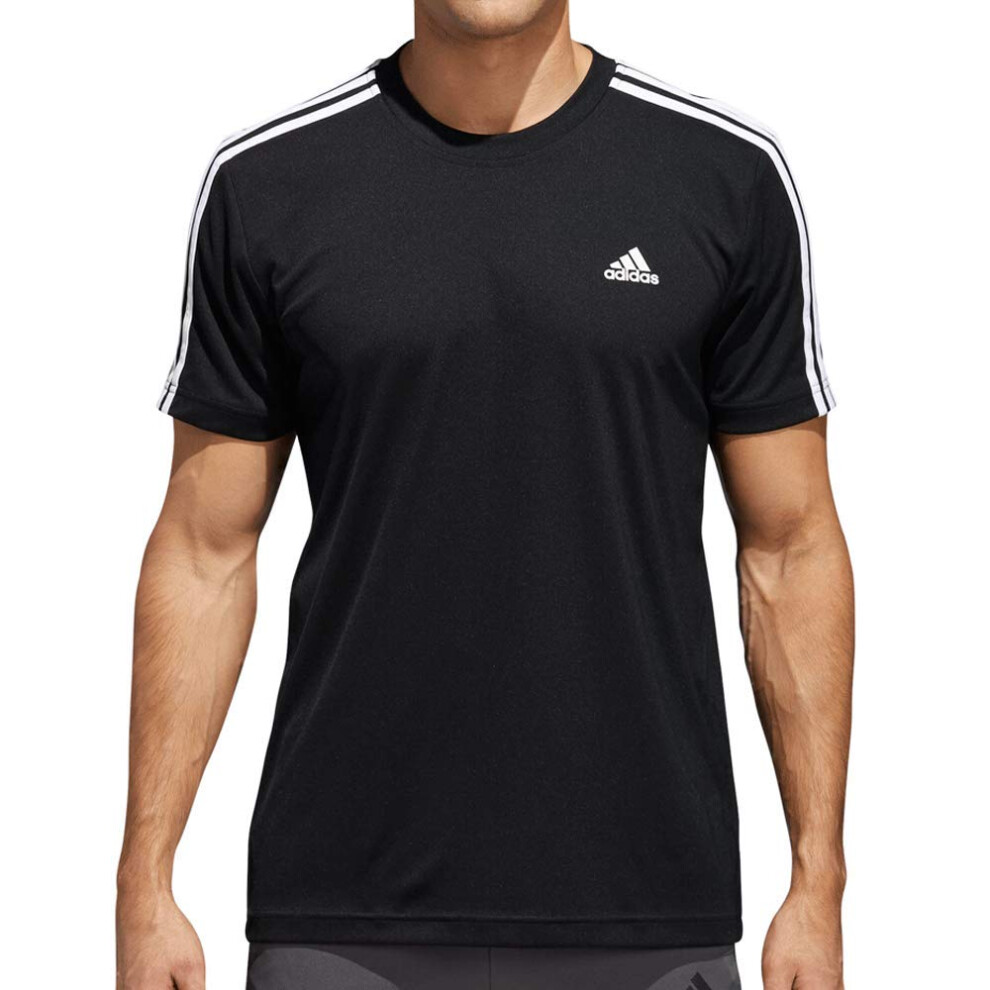 adidas Originals D2M 3-Stripes Men's Training T-Shirt Black/White cz76