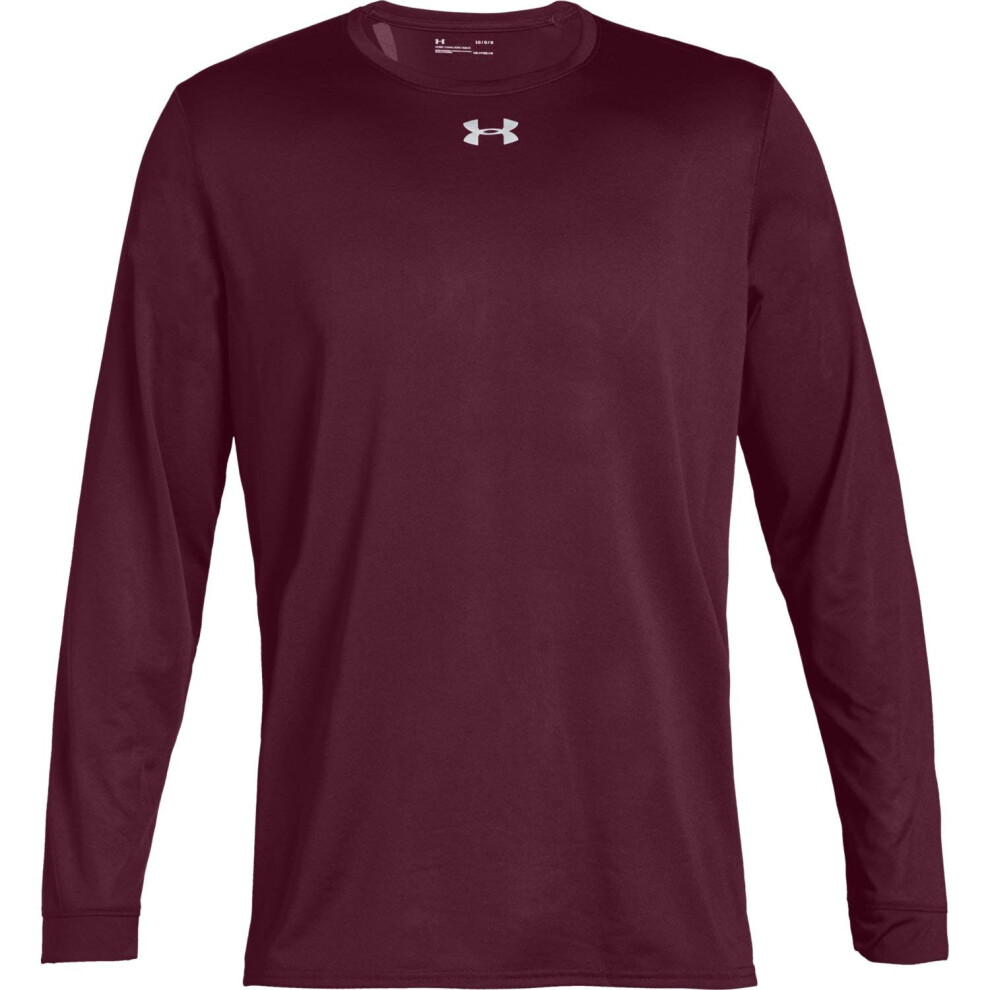 Under Armour Men's Locker 2.0 Long Sleeve Shirt Maroon | Silver LG