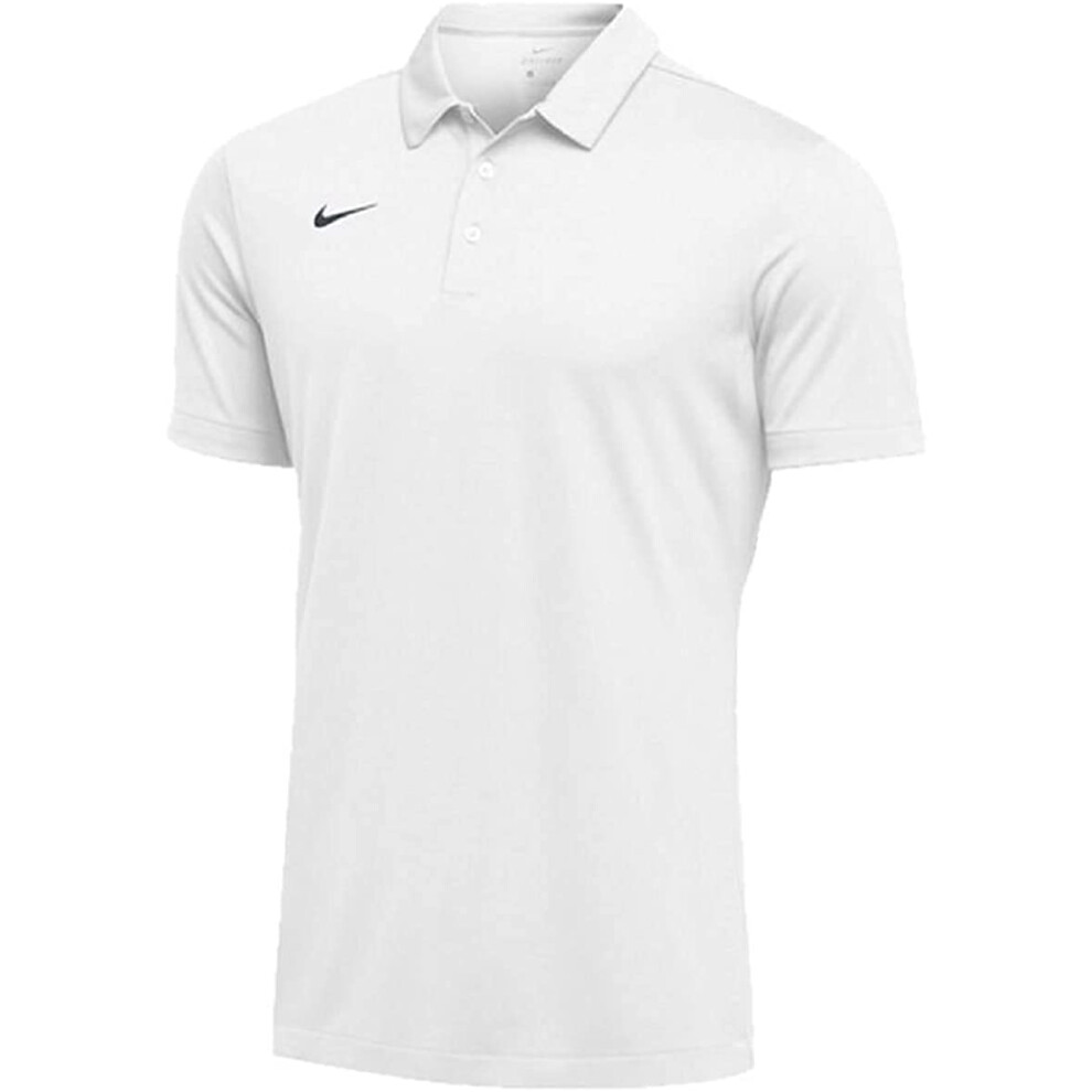 Nike Mens Dri-FIT Short Sleeve Polo Shirt (Small  White)