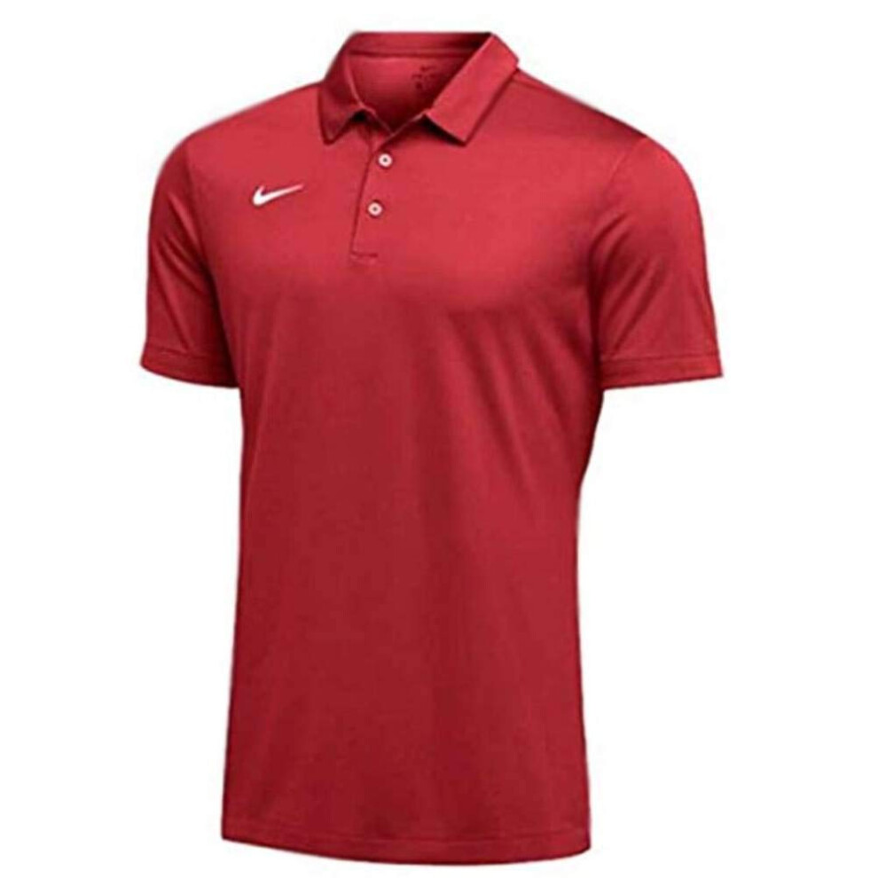 Nike Mens Dri-FIT Short Sleeve Polo Shirt (Crimson  Medium)