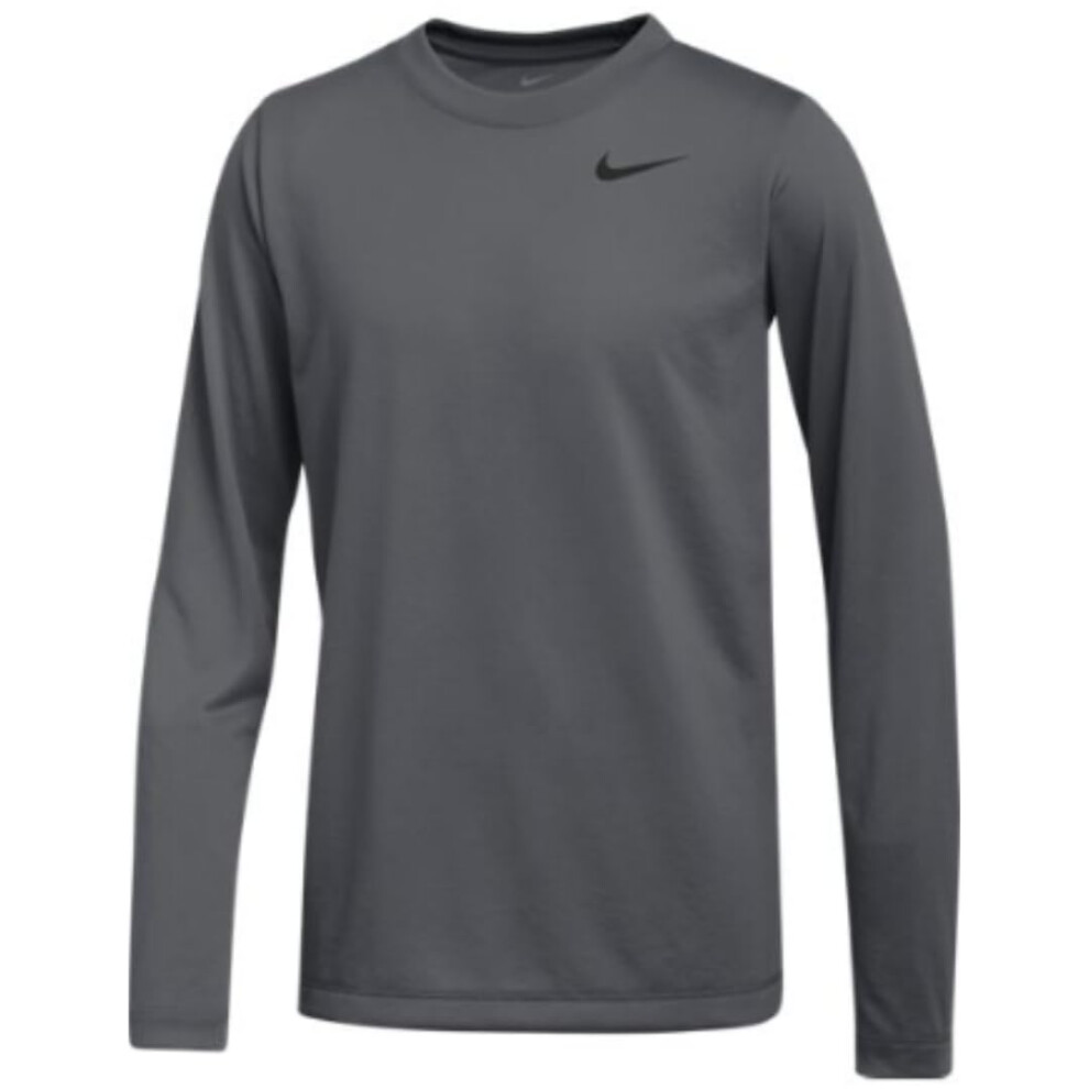 Nike Men's Team Legend Long Sleeve Tee Shirt (Small  Grey)