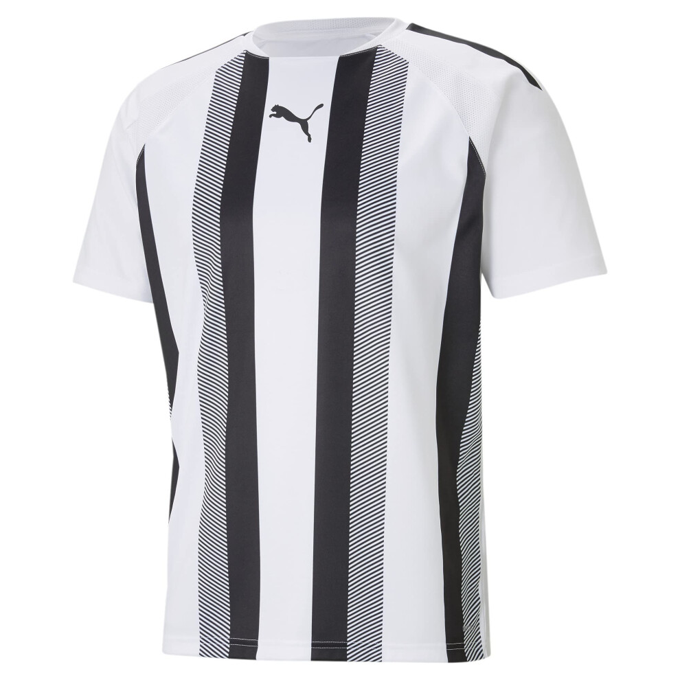 PUMA mens Teamliga Jersey T Shirt  White/Black  Large US