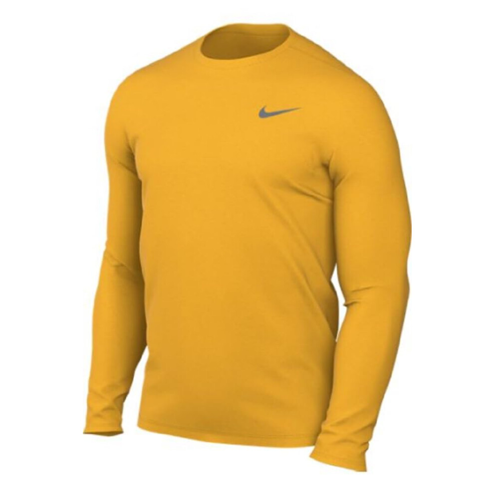 Nike Men's Team Legend Long Sleeve Tee Shirt (Medium  Sundown)