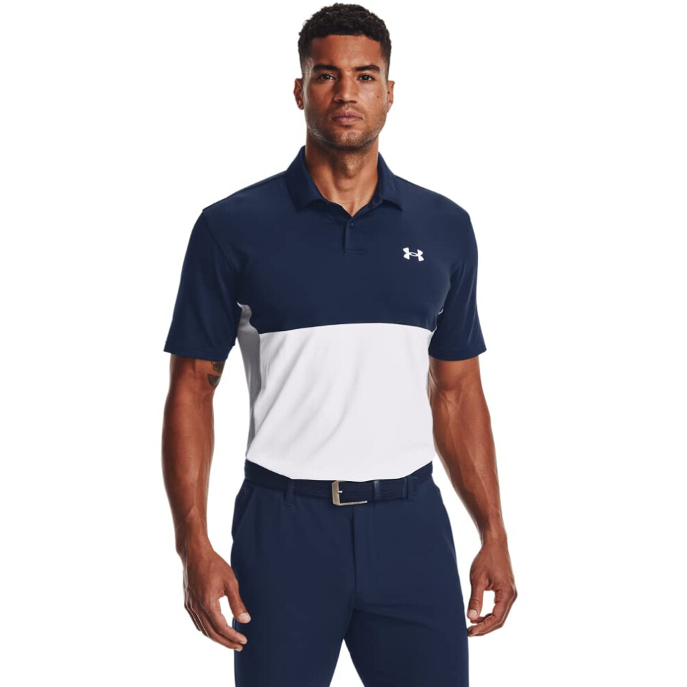 Under Armour Men's Performance Blocked Golf Polo  Academy (408)/Steel