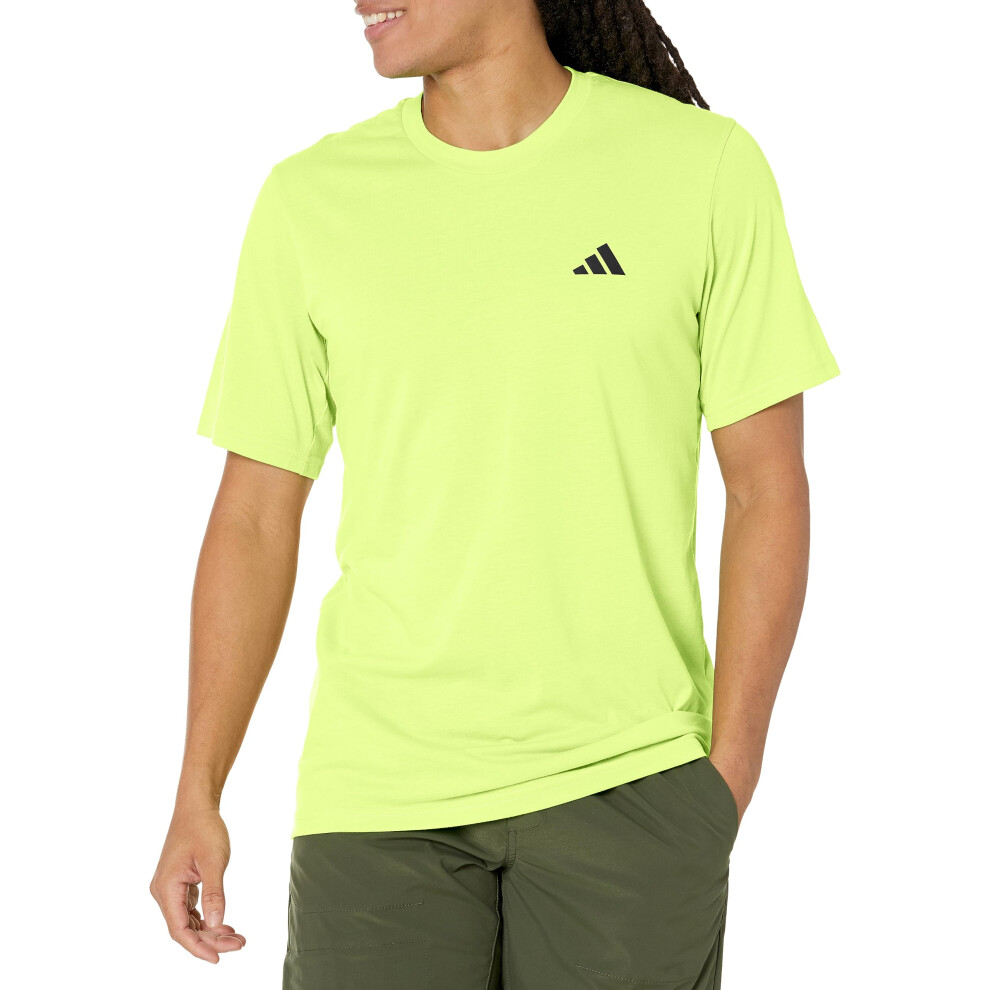 adidas Men's Essentials Logo Training T-Shirt  Pulse Lime/Black  X-Lar