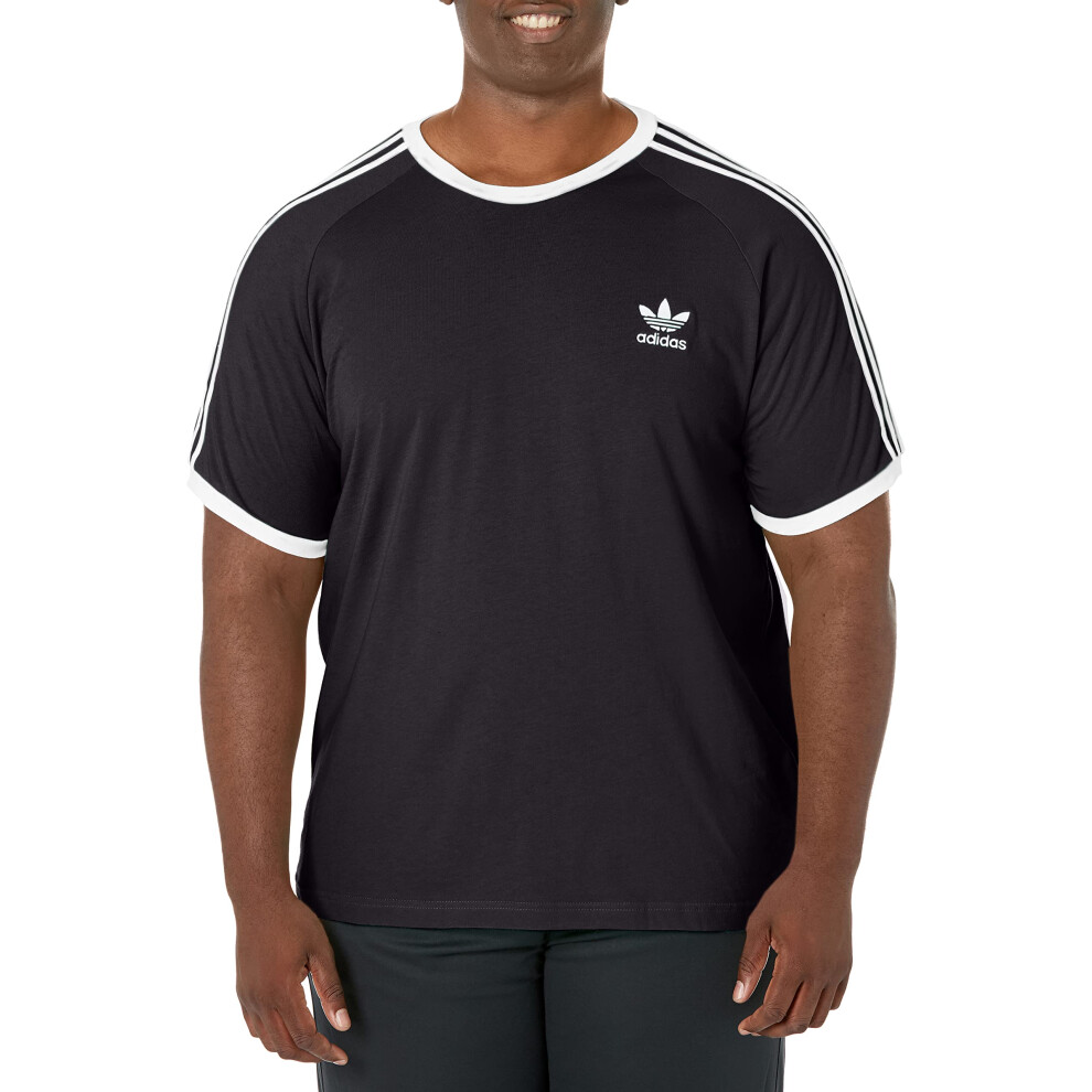 adidas Originals Men's Adicolor 3-stripes Tee  Black  Medium