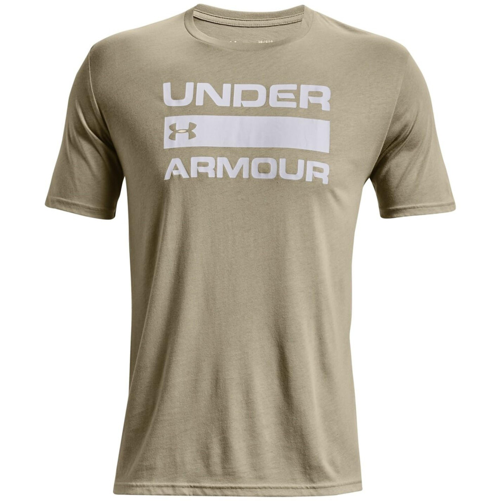 Under Armour Men's Team Issue Wordmark Short-Sleeve T-Shirt  Khaki Gra