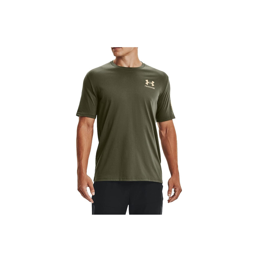 Under Armour Men's New Freedom Flag T-Shirt  Marine Od Green (391)/Bla