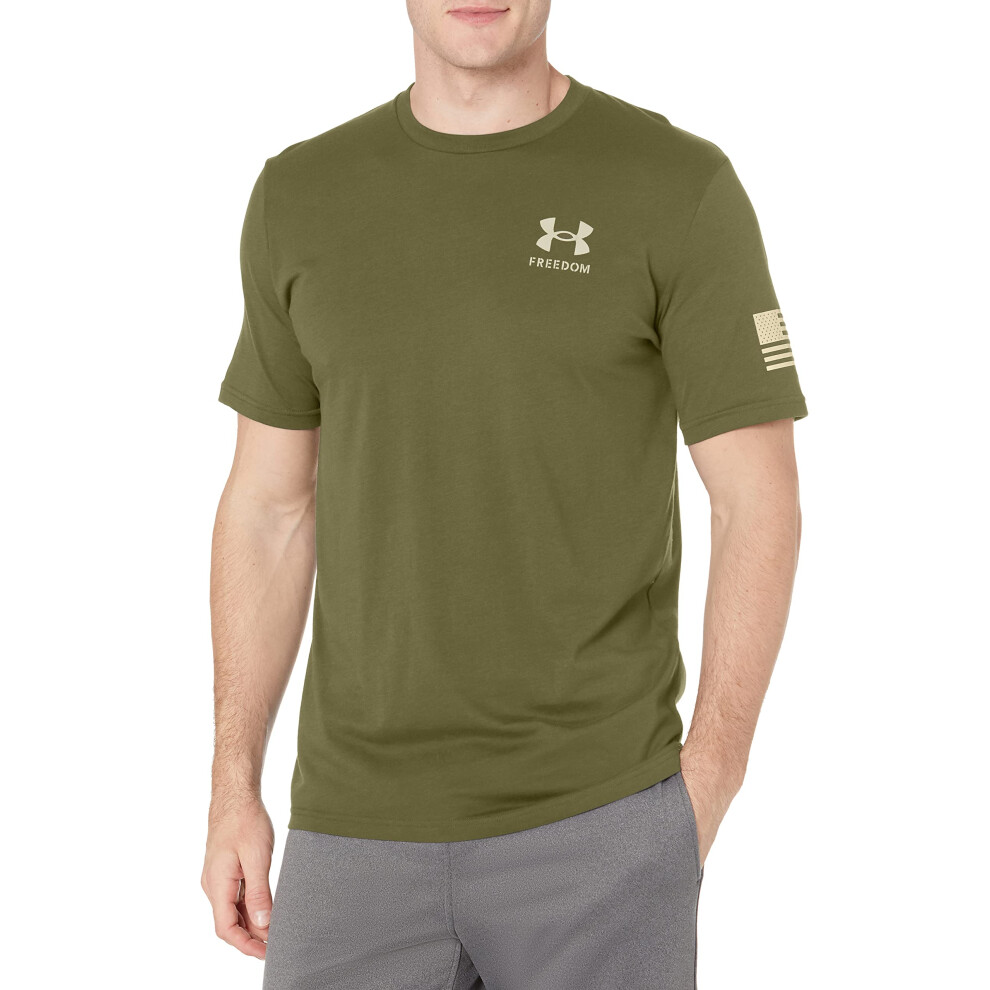 Under Armour Men's New Freedom Flag T-Shirt  Marine Od Green (390)/Des