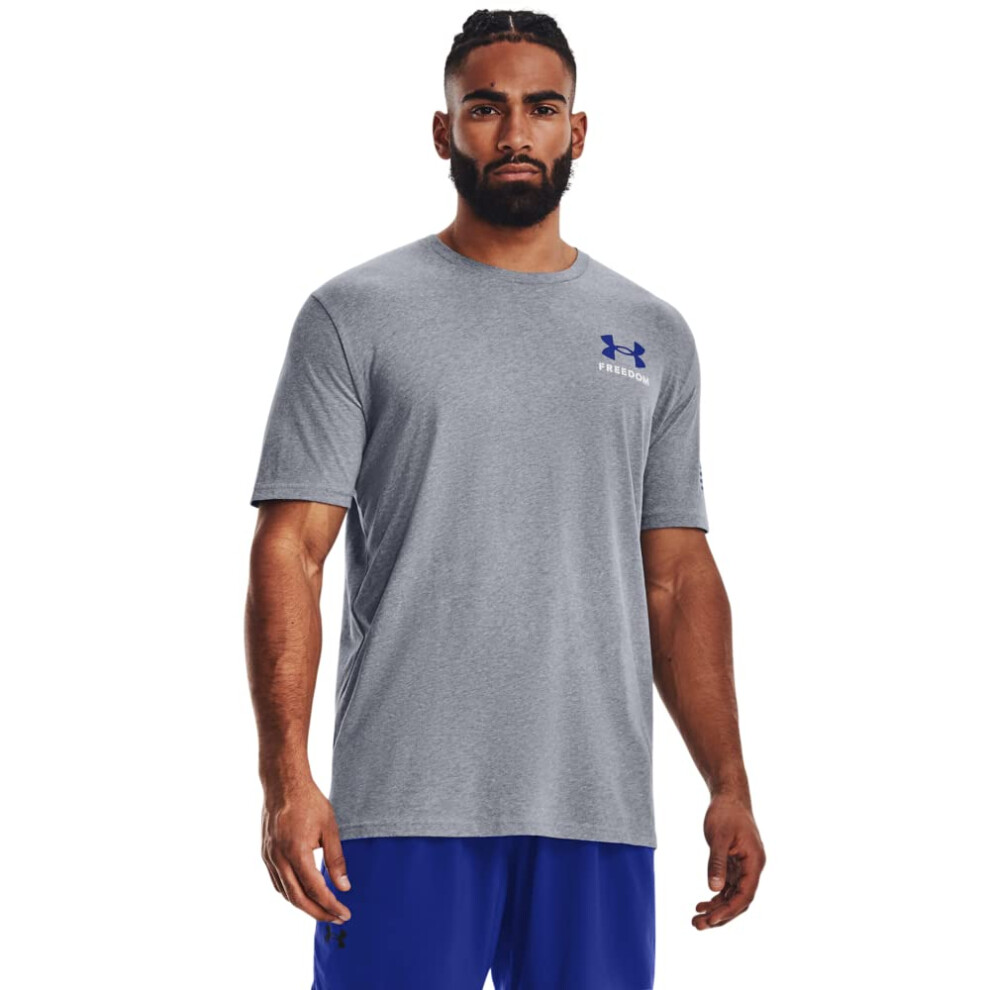 Under Armour Men's New Freedom Banner T-Shirt  (036) Steel Medium Heat