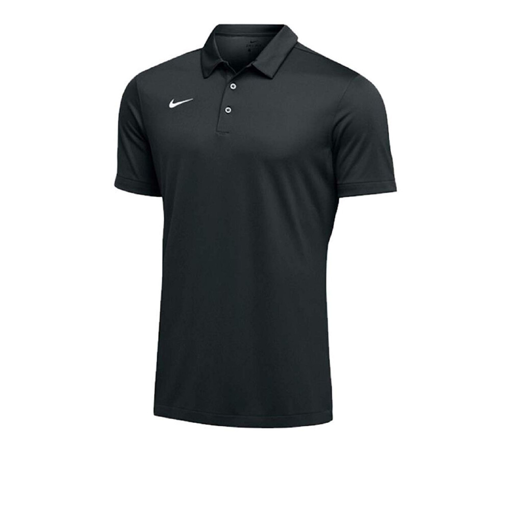 Nike Mens Dri-FIT Short Sleeve Polo Shirt (Medium  Black)