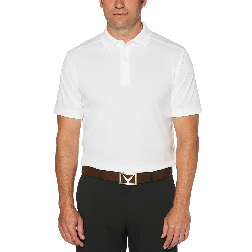 Callaway Men's Short Sleeve Core Performance Golf Polo Shirt with Sun