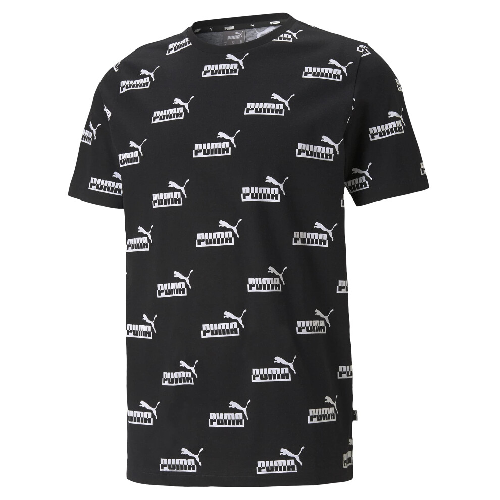 PUMA Men's Amplified Tee  Black  M