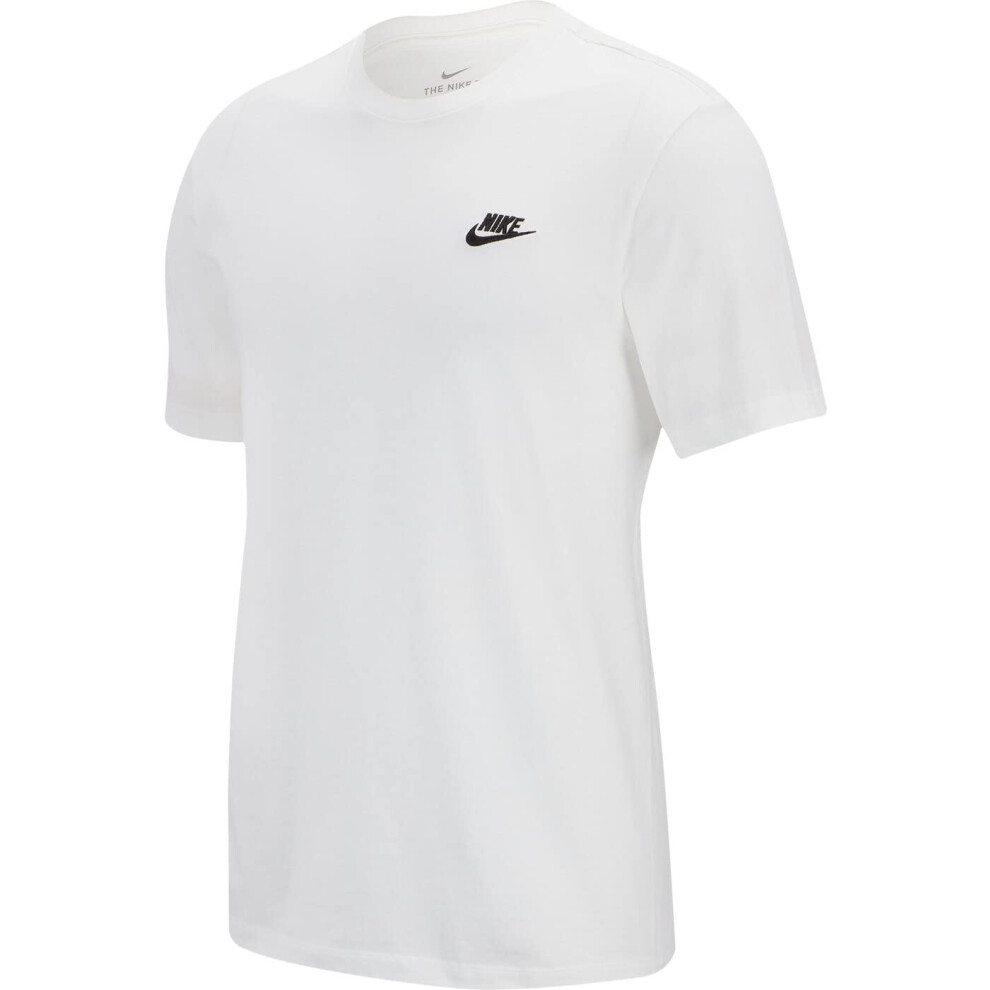 Nike Men's Sportswear Club T-Shirt (White/Black  Small-Tall)