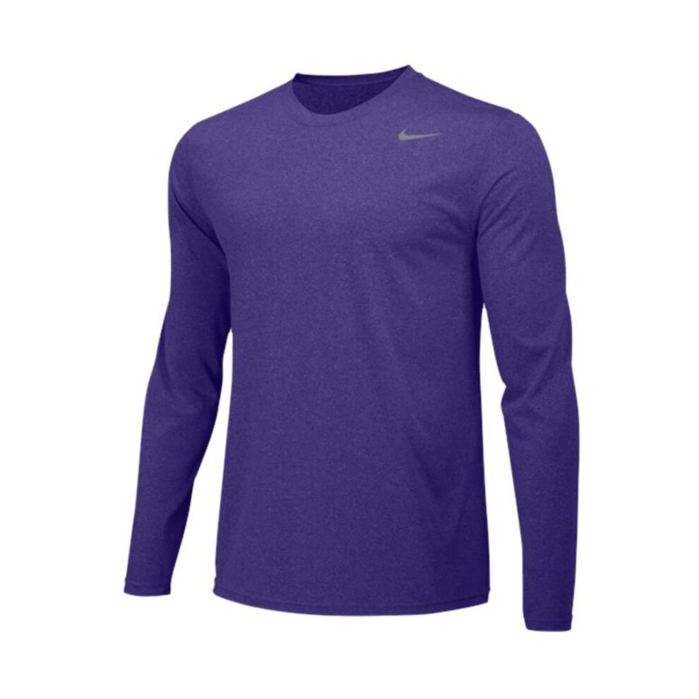 NIKE Men's Team Legend Long Sleeve Training Top (Court Purple/Cool Gre