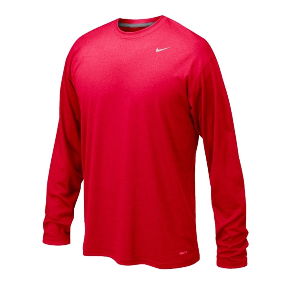 Nike Mens Legend Poly Long Sleeve Dri-Fit Training Shirt University Re