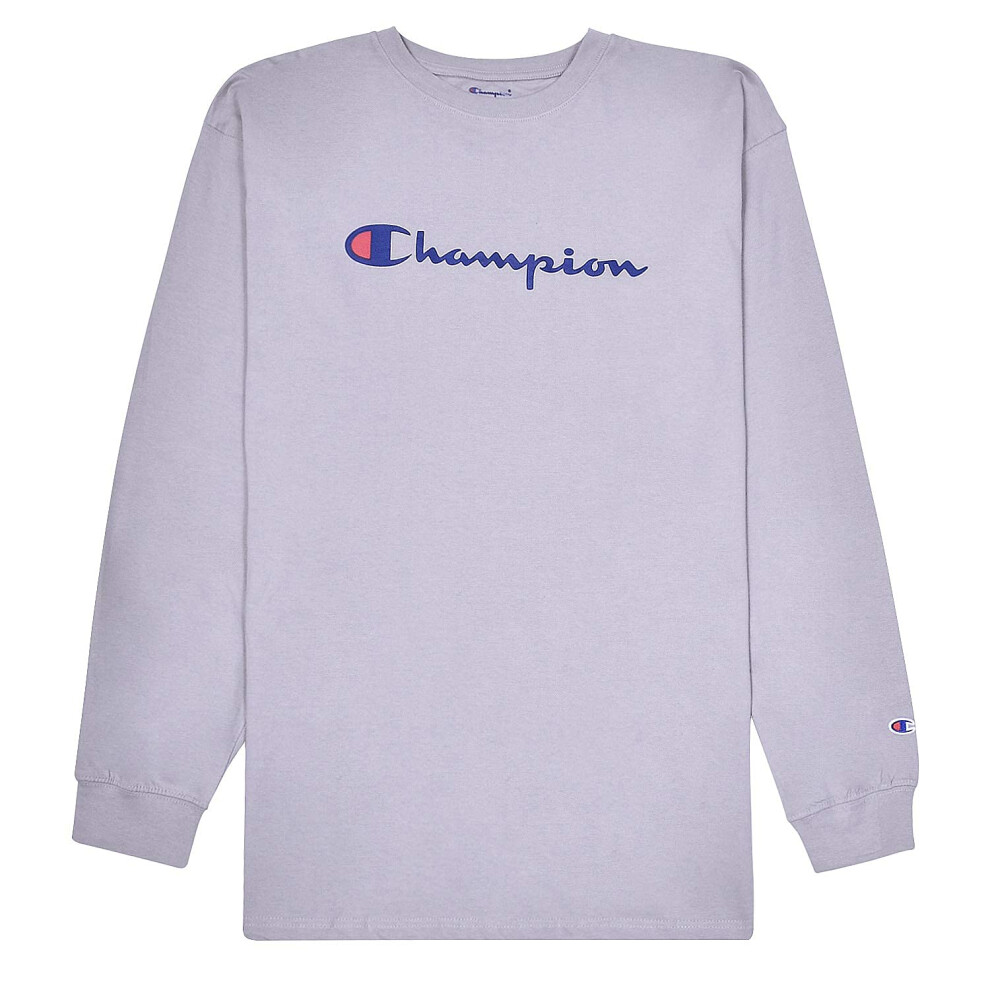 Champion Big and Tall Long Sleeve T-Shirt for Men - Jersey Cotton Men'