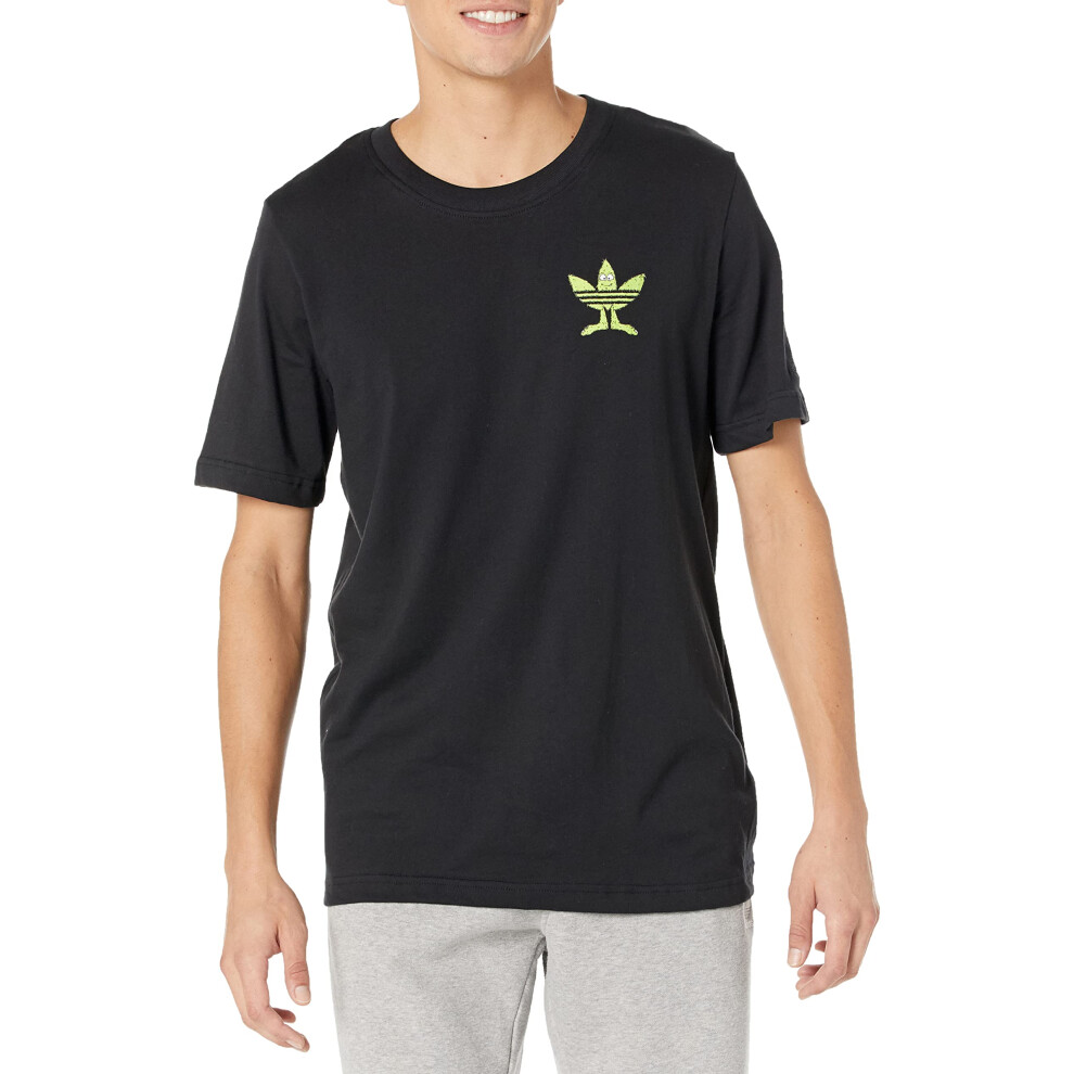 adidas Originals Men's Graphics Fun Tee  Black/Black  Medium