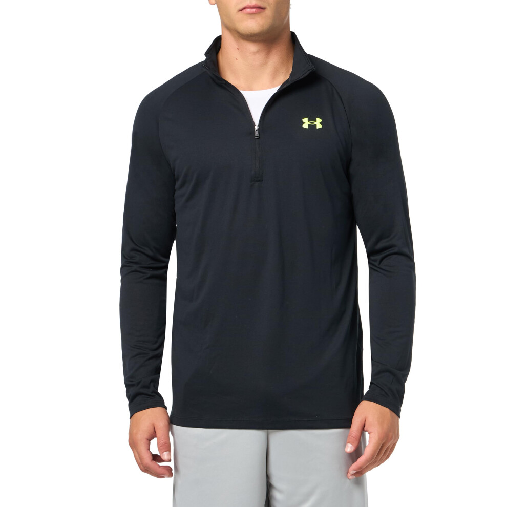 Under Armour Men's UA Tech  Zip Long Sleeve LGT Black