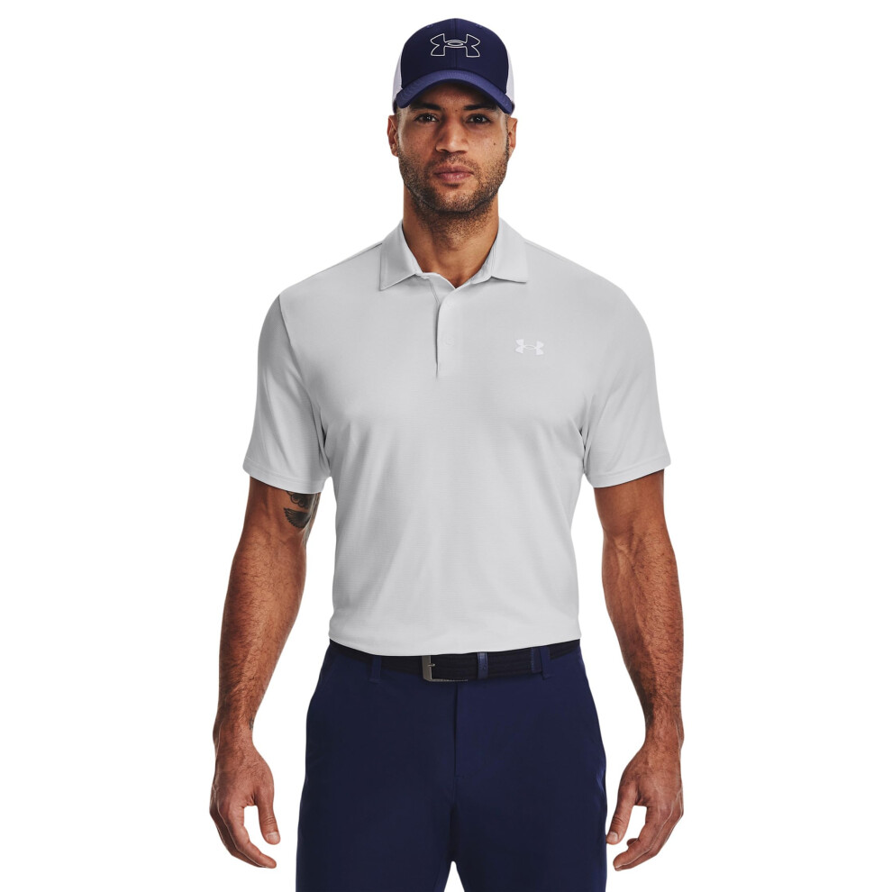 Under Armour Playoff 3.0 Polo White/Halo Gray/White MD