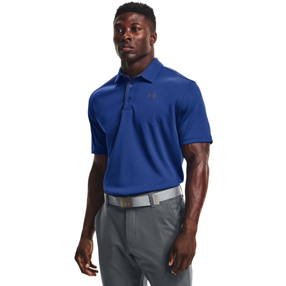 Under Armour Men's Tech Golf Polo  Tech Blue (432)/Pitch Gray  Small