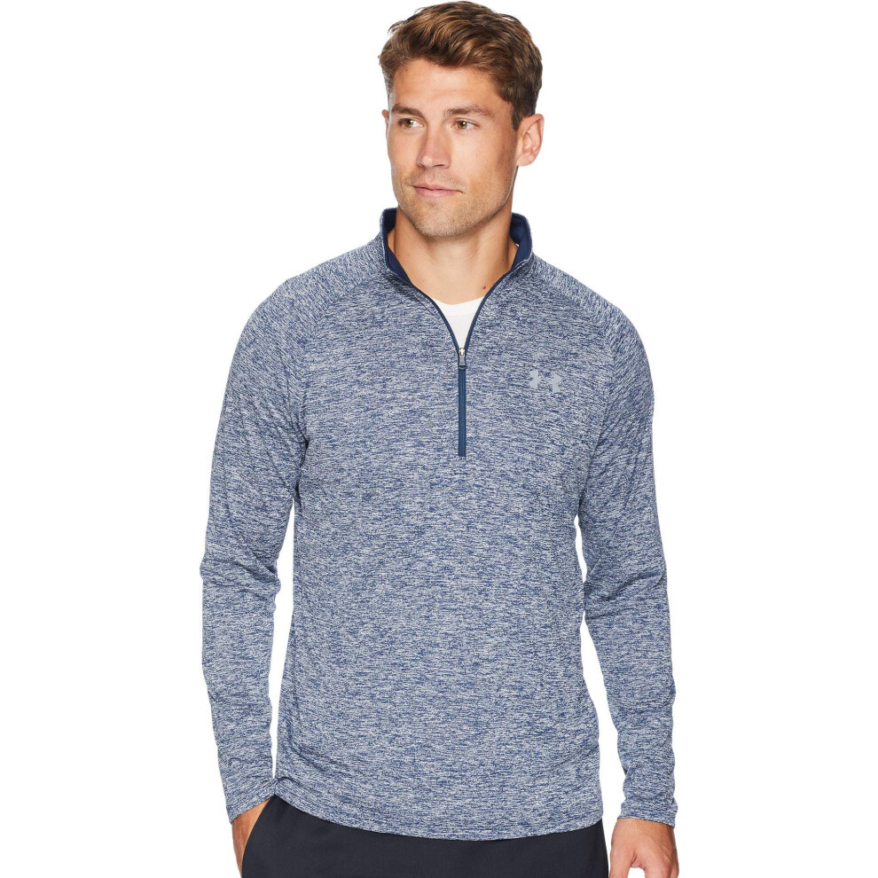 Under Armour Men's Tech 2.0 1/2 Zip-Up T-Shirt  Academy Blue (409)/Ste