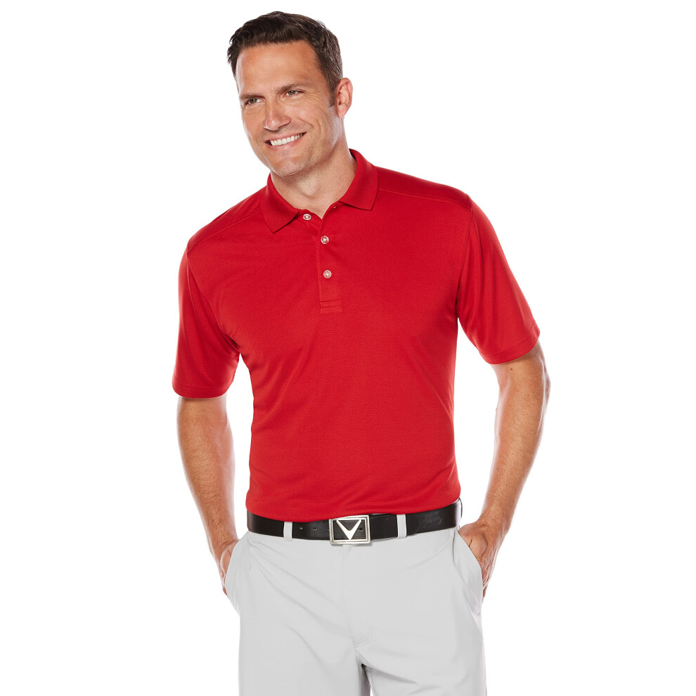 Callaway Men's Short Sleeve Core Performance Golf Polo Shirt with Sun