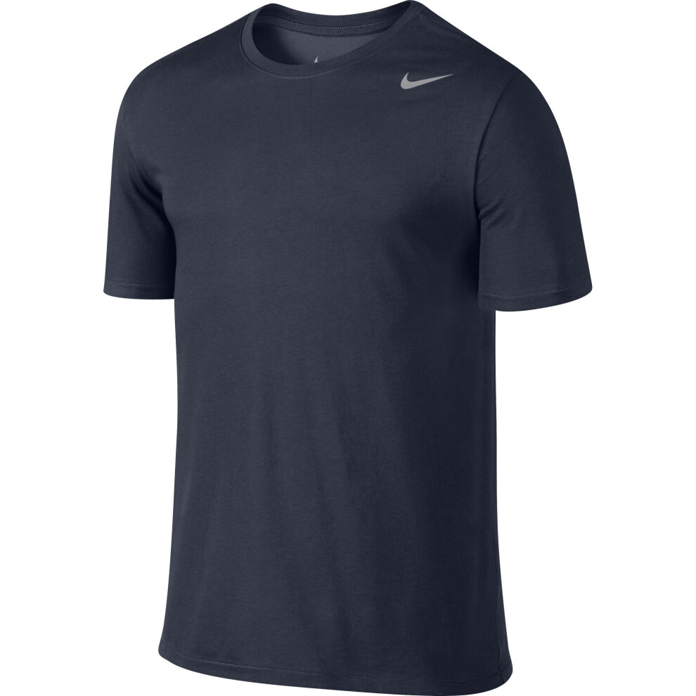 NIKE Men's Dri-FIT Cotton 2.0 Tee  Obsidian/Obsidian/Matte Silver  X-L