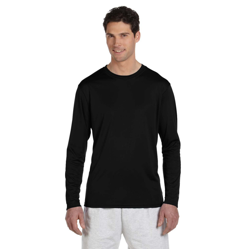 Champion Men's Long Sleeve Double Dry Performance T-Shirt  Black  Smal