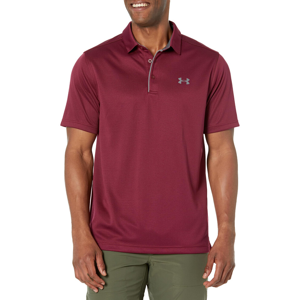 Under Armour Men's Tech Golf Polo   Maroon (609)/Graphite  Medium