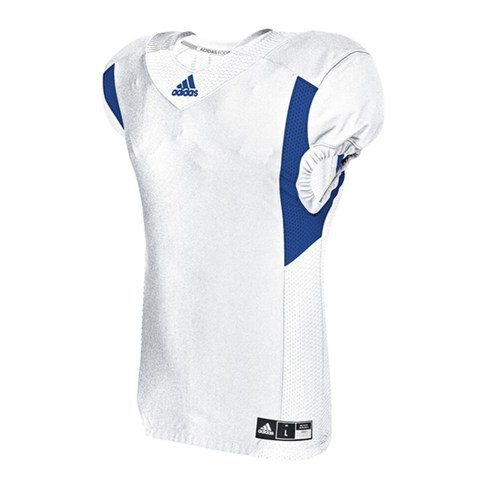 adidas Men's Techfit Hyped Football Jersey White/Collegiate Royal Medi