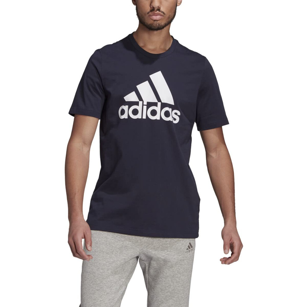 adidas Men's Essentials Big Logo Tee  Legend Ink/White  XX-Large