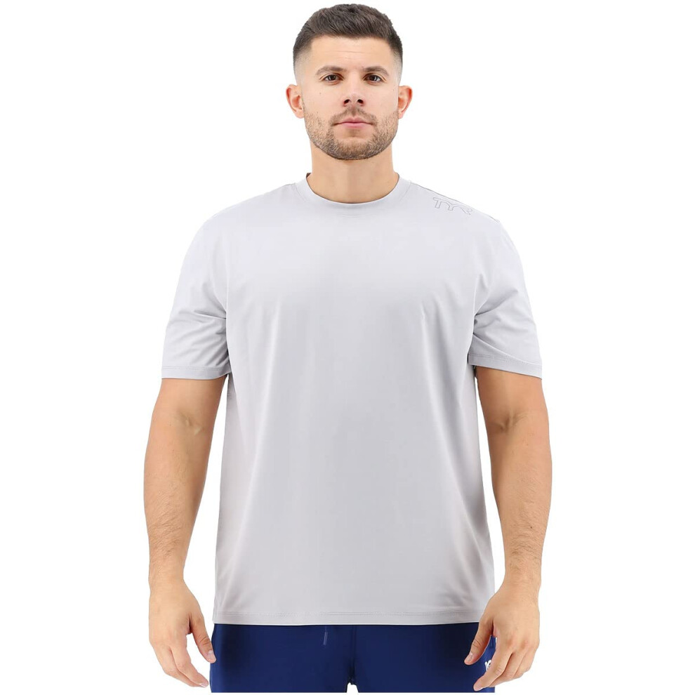 TYR Men's Standard Short Sleeve Sun Protection Performance T-Shirt UPF