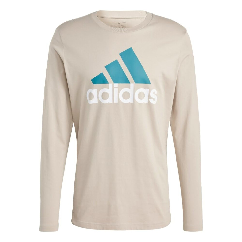 adidas Men's Essentials Long-Sleeve T-Shirt  Wonder Beige  Large