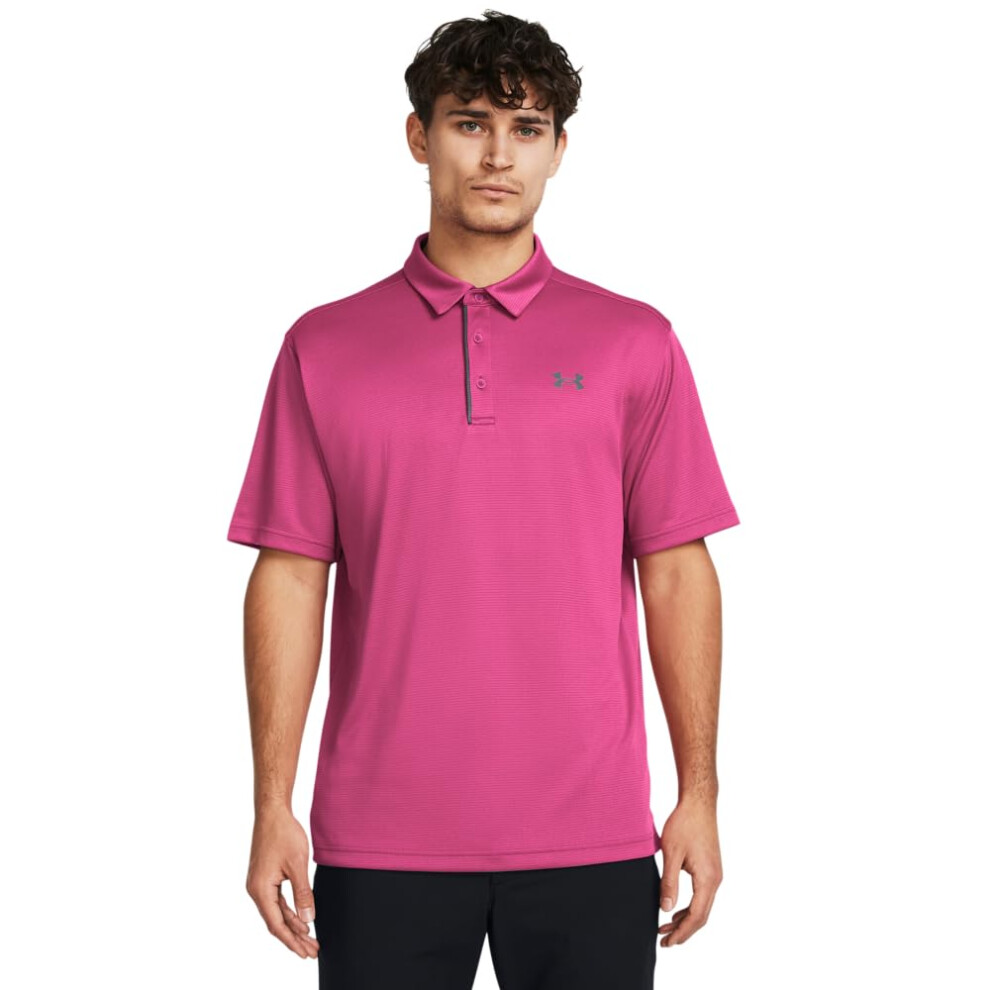 Under Armour Men's Tech Golf Polo  (686) Astro Pink / / Pitch Gray  XX