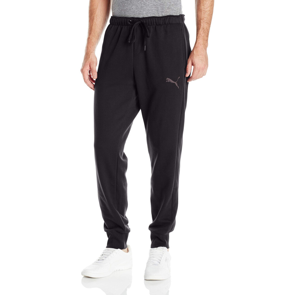 PUMA Men's P48 Core Pants Fleece Cuffed Bottom  Puma Black  XX-Large