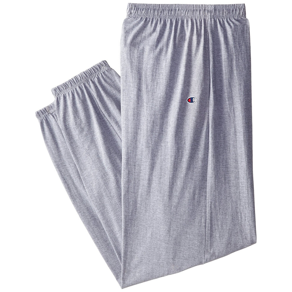 Champion Men's Big & Tall Closed Bottom Jersey Pant  Grey Heather  3X