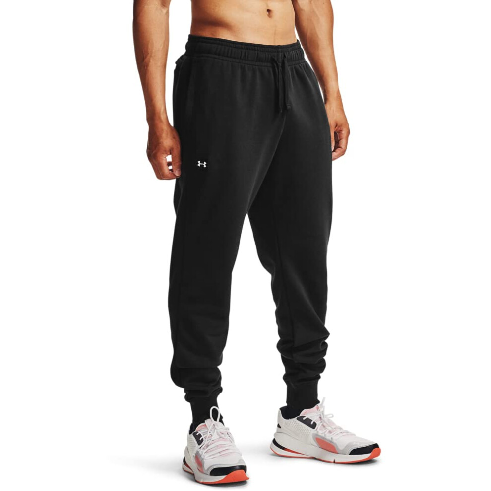 Under Armour mens Rival Fleece Joggers   Black (001)/Onyx White   X-La