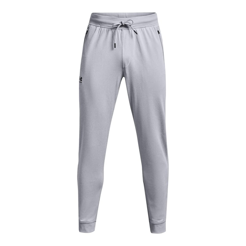 Under Armour Men's Tricot Joggers  Mod Gray Full Heather (011)/Black