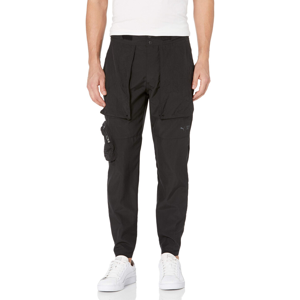 PUMA Men's Train First Mile Woven Tapered Pants  Black  L