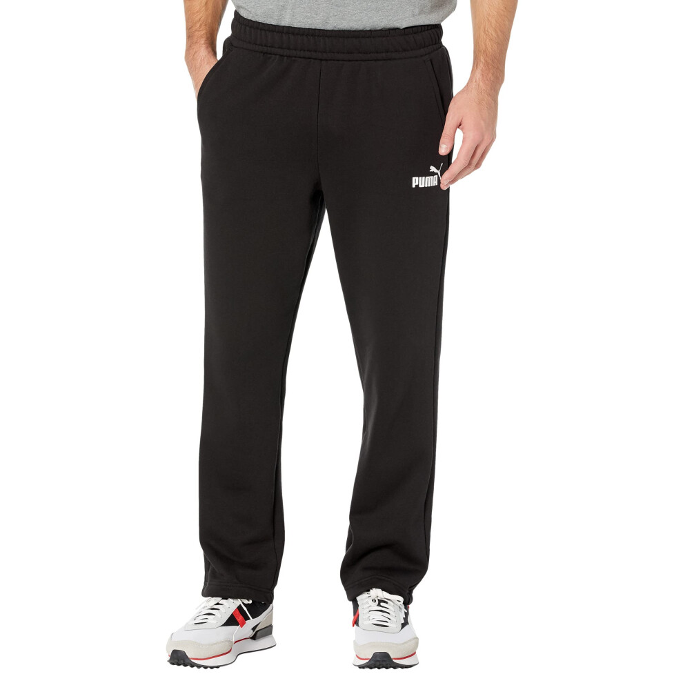 PUMA mens Essentials Fleece Sweatpants  Cotton Black  Medium US